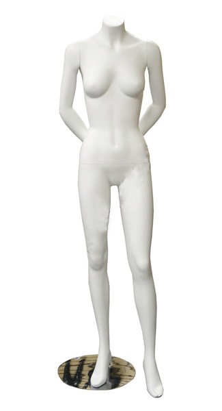 White Female Headless Mannequin - Back Arms