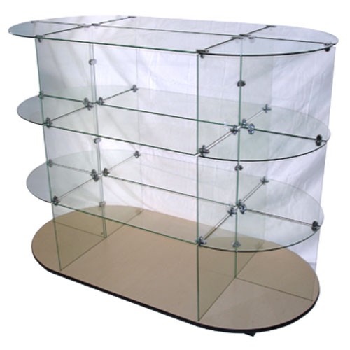 Maple Base Glass Dome Display 52"L x 28"D x 56"H