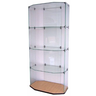 Octagon Open Glass Display Case