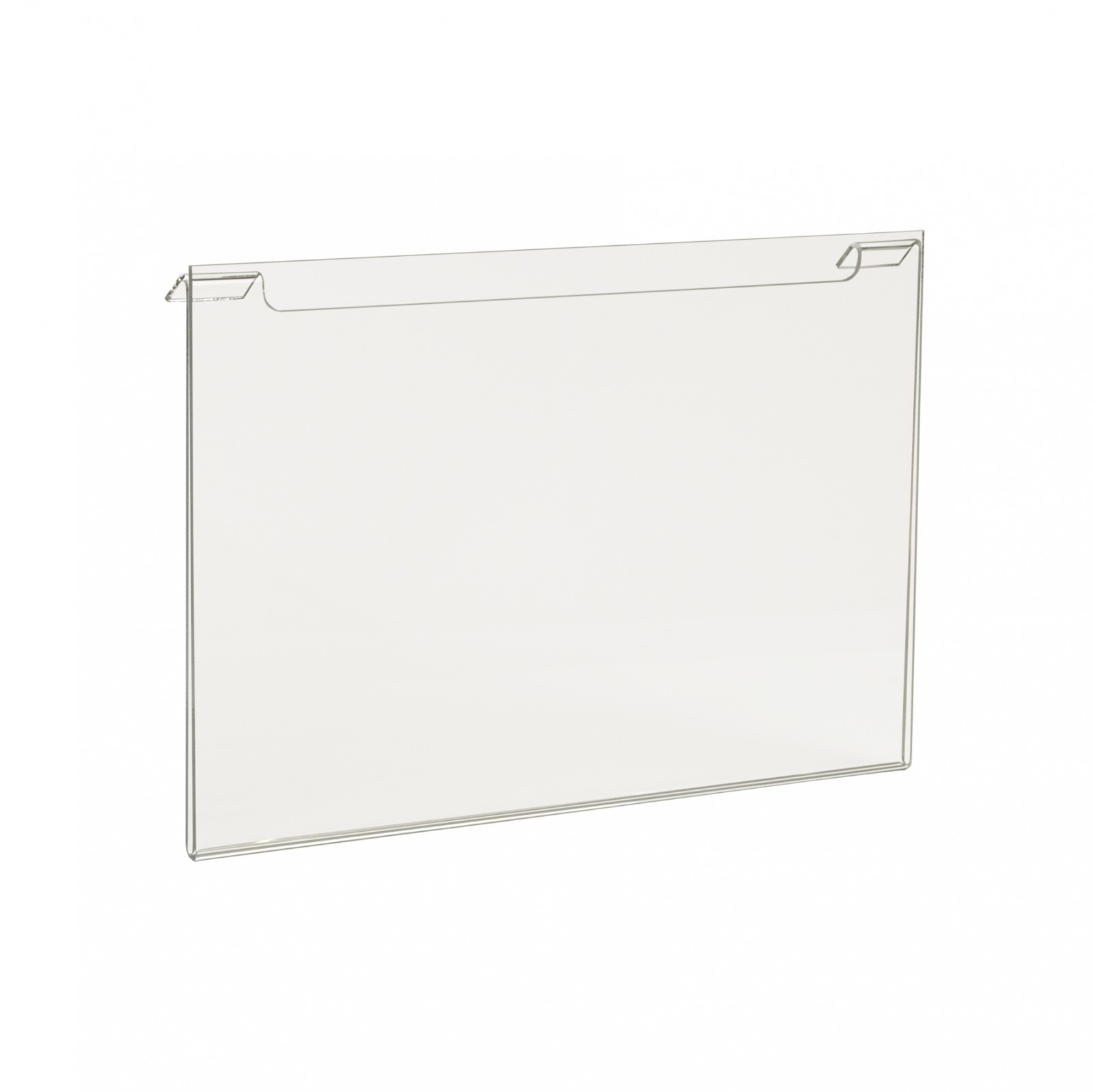 Acrylic Sign Holder for Gridwall or Slatwall 7"h x 11"w