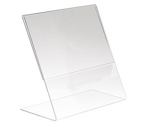 Acrylic Countertop Slanted Sign Holder 8 1/2"w x11"h