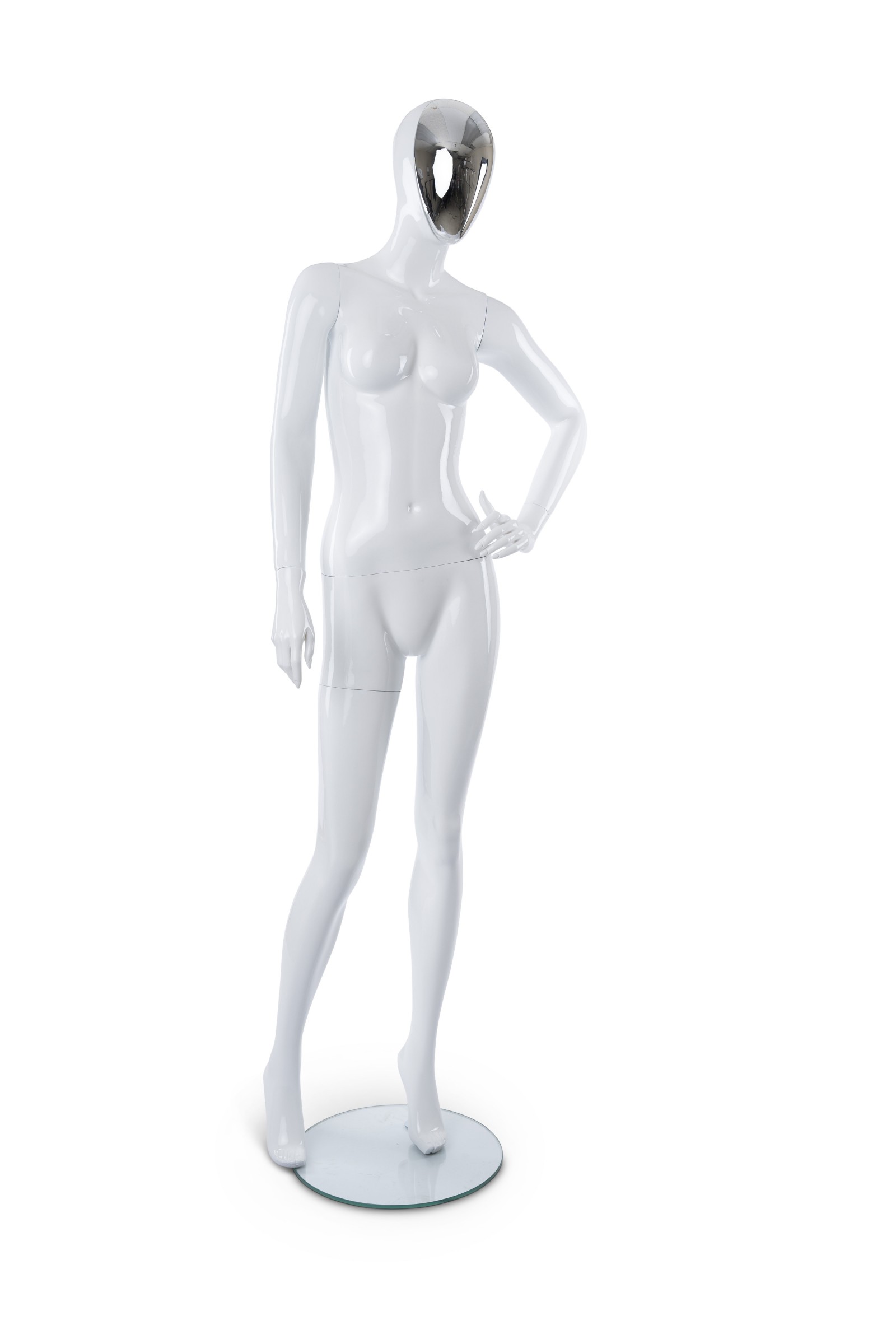 Adult Female Abstract Mannequin/Silver Face