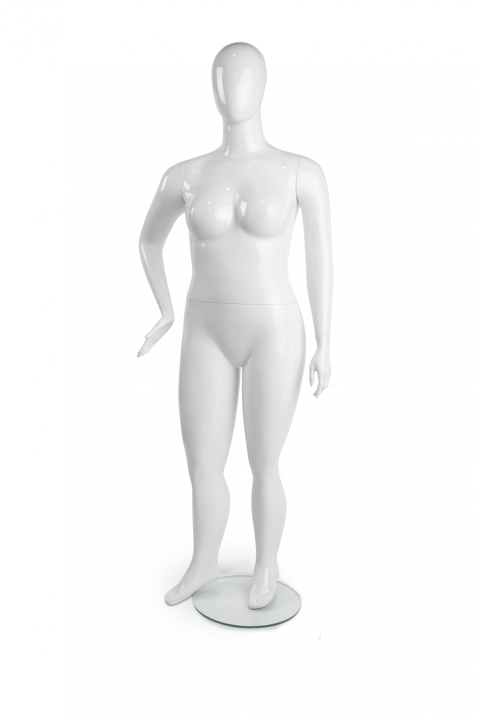 Shiny White Plus Size Female Mannequin