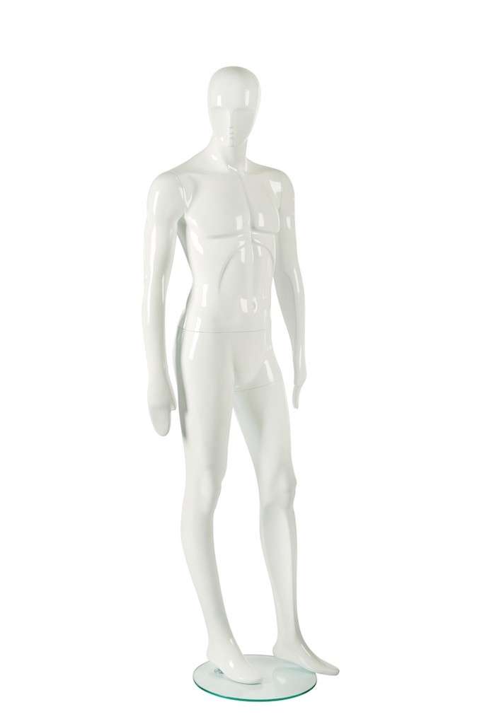 Shiny White Male Mannequin