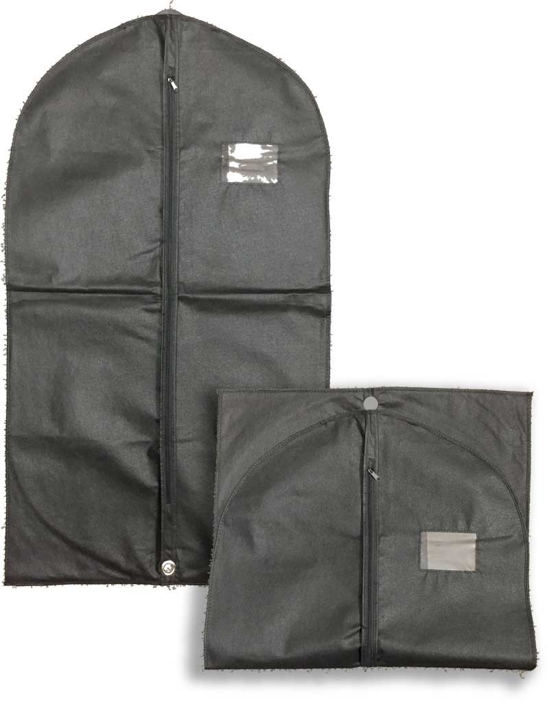 Black Fabtex Non Woven Garment Bags 24"x42"