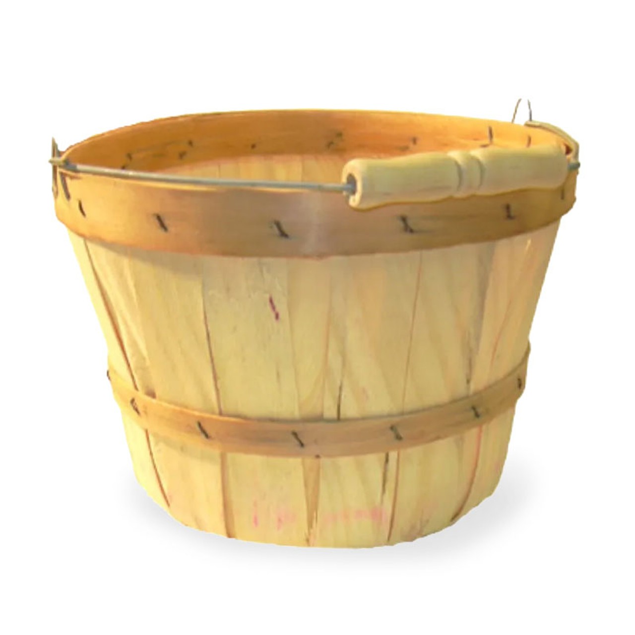 Half Peck Natural Apple Basket with Handle